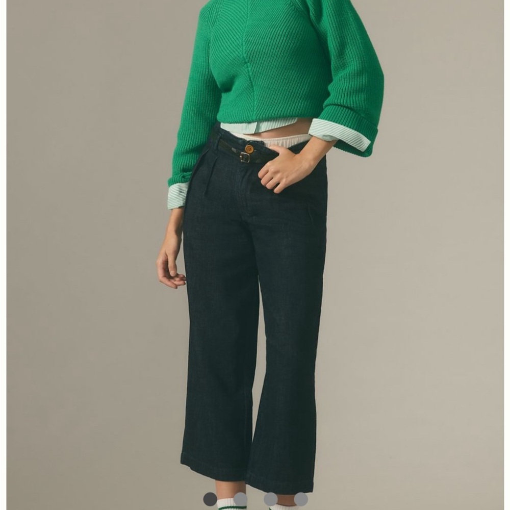 Pilcro Remi High Rise Crop Wide Leg